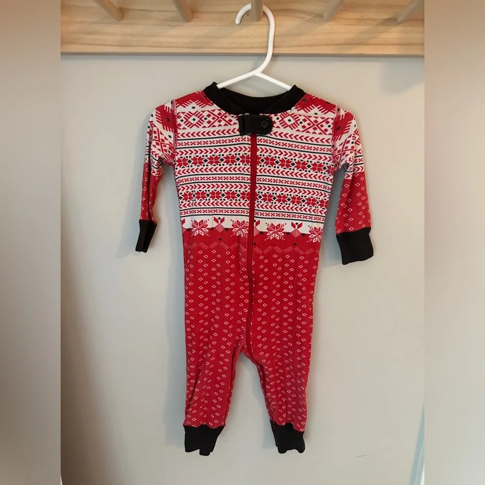 Hanna Andersson Fair Isle Long Sleeve Christmas Zip Sleeper
